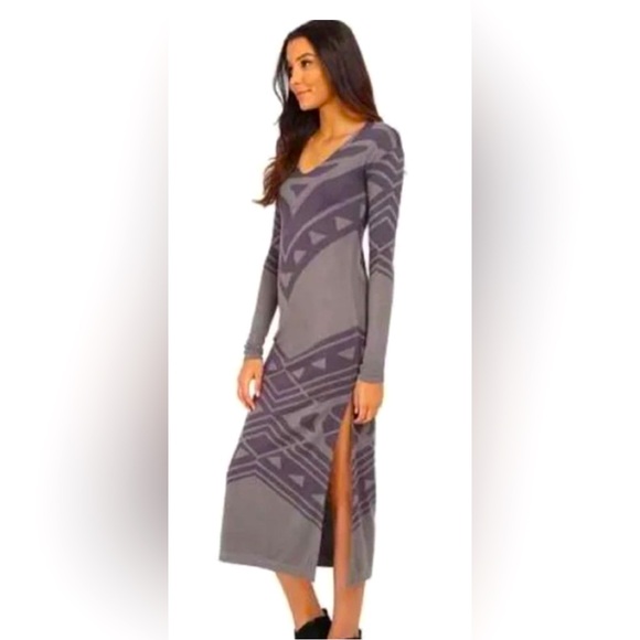 Free People bauhaus swit maxi side slit sweater dress size XS NWT - Picture 6 of 13
